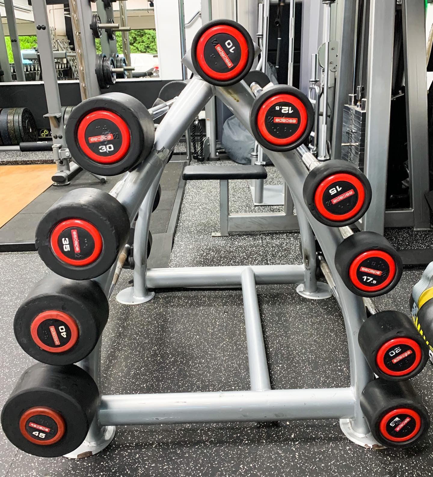 Escape Fitness 10kg-45kg Straight Barbell Set by Escape Fitness, used strength equipment for sale at TJ Gym Equipment